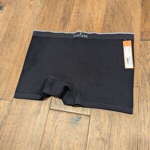 Colsie women boxer underwear - black, 1X
